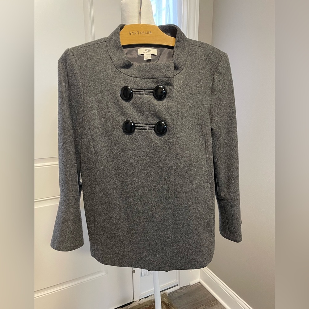 Loft Double Breasted Swing Coat